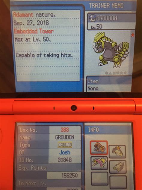 [gen4] Shiny Groudon! Synchronised and caught in heavy ball! : ShinyPokemon