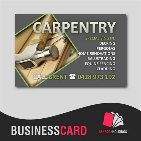 Carpentry Business Card | #businesscard #carpentry #builder #cmyk # ...