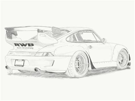 Porsche RWB on Behance | Car drawings, Porsche, Rwb