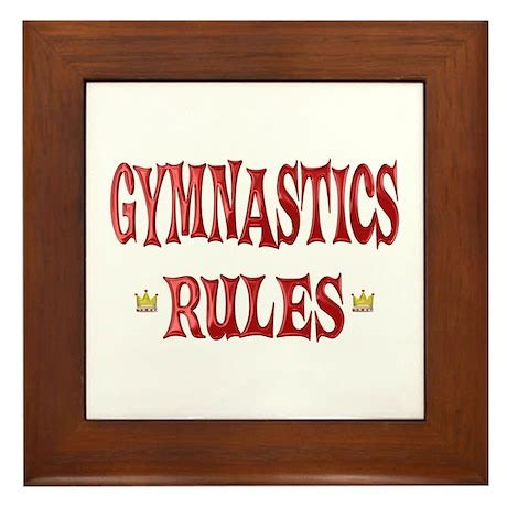 Gymnastics Rules Framed Tile by giftsforeveryone