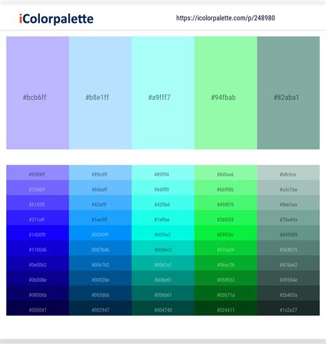 170+ Latest Color Schemes with Mint Green Color tone combinations | 2021 | iColorpalette