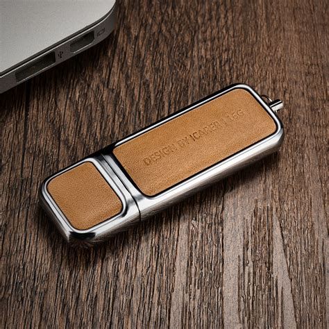 16G USB Genuine Leather Portable Flash Drive - Others