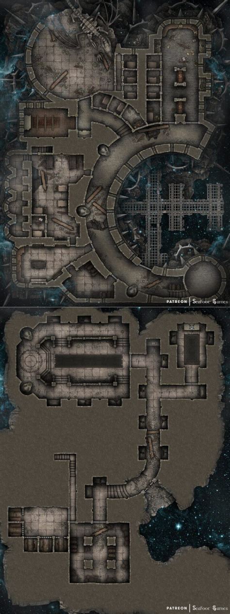 Ruined Castle of the Great Void | Free Multi-Level D&D Map + Adventure