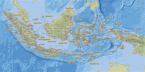 Peta Topografi Indonesia: Relief Bumi dan Geografi Nusantara – Gambar Peta Lengkap