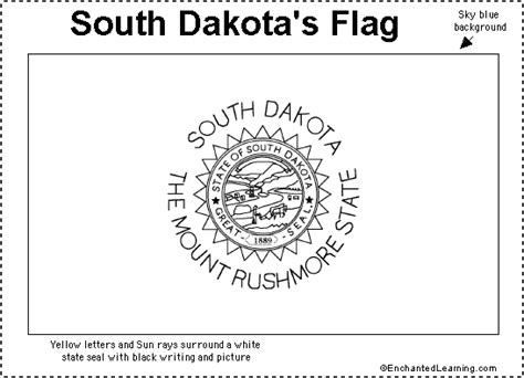 South Dakota Flag Printout - EnchantedLearning.com