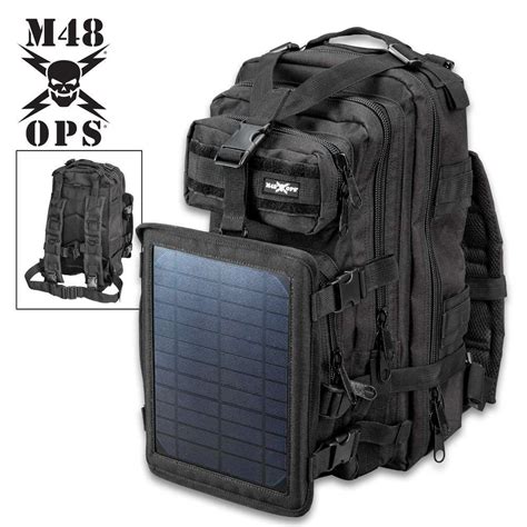 M48 OPS Tactical Solar Panel Backpack Charges | Tactical gear, Survival gear, Tactical backpack