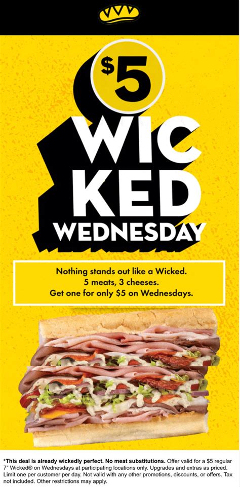 5 meats 3 cheeses $5 wicked sandwich today at Which Wich #whichwich | The Coupons App®