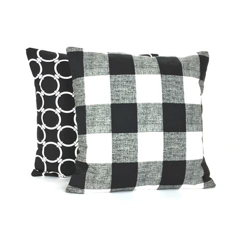 Black Throw Pillows Decorative Farmhouse Pillow Cushion - Etsy