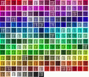 HEX colour chart with RGB reference – Chris Tate-Davies