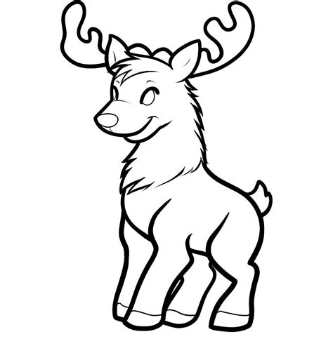 Reindeer Coloring Pages - Kidsuki