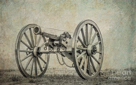 Civil War Cannon Gettysburg Sketch Digital Art by Randy Steele