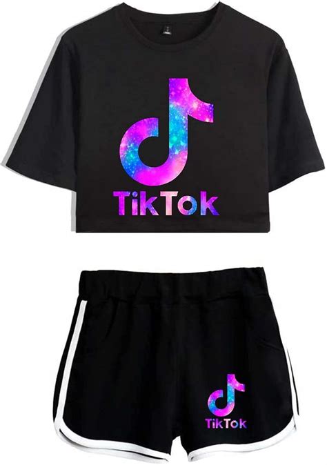 TIK Tok Girls Summer Clothes 3D T-Shirt with Short Pants Outfit 2 Piece ...