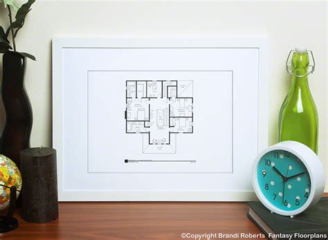 Psycho house floor plan | Buy a print of Norman Bates second floor plan