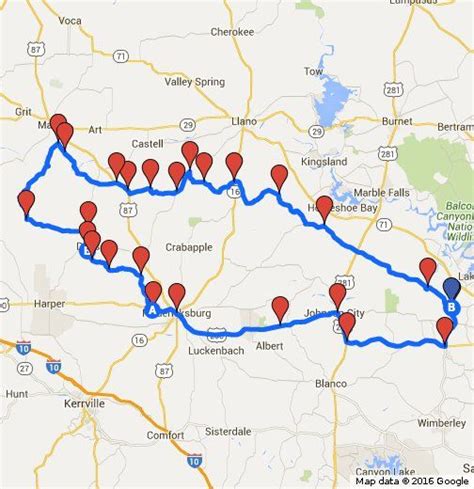 Texas Hill Country Road Trip Map / 16 Amazing, Unforgettable Texas Road ...