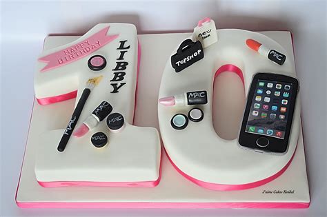 number 10 cake, girls birthday, Mac makeup, I phone 6, shopping, 10th birthday cake. http ...