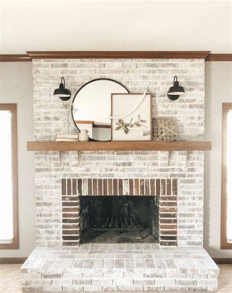 Whitewashed Brick Fireplace | 40+ Captivating Showstoppers