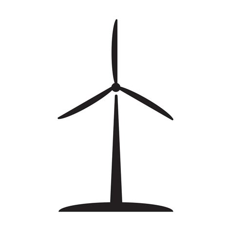 Windmill alternative wind turbine and renewable energy vector icon environment concept for ...