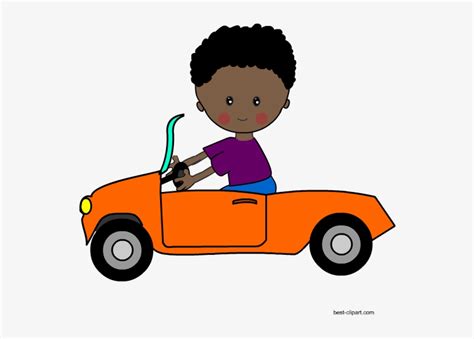 Boy Driving An Orange Car Free Png Clip Art - Orange Car Clipart Transparent PNG - 550x550 ...