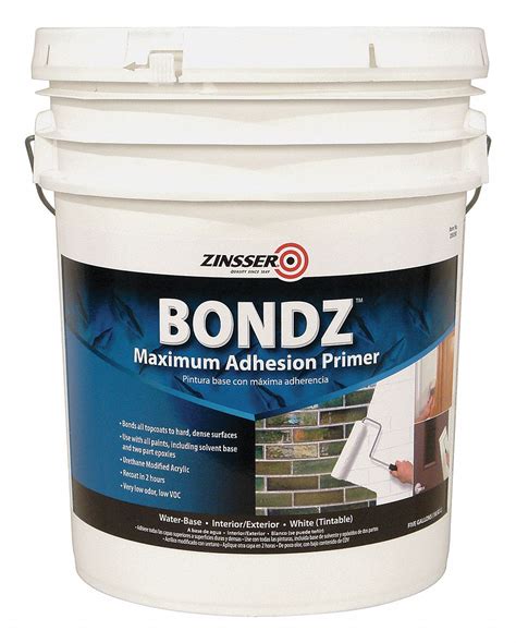 ZINSSER Interior/Exterior Primer with 400 sq ft/gal Coverage, Flat White, 5 gal - 10Z881|256260 ...