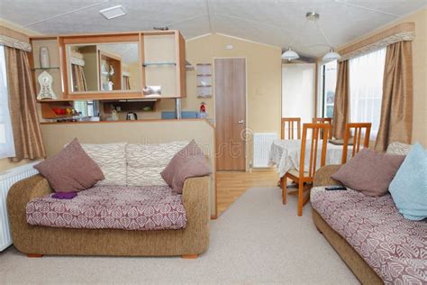 New Static Home Caravan Interior Stock Photo - Image of park, lounge: 33755320