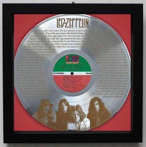 Led Zeppelin Stairway To Heaven Framed Laser Etched Platinum LP M4 | Gold Record Outlet Album ...