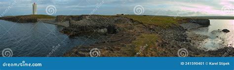 Lighthouse on Kalfshamarsvik Peninsula,Iceland,Europe Stock Image - Image of building ...