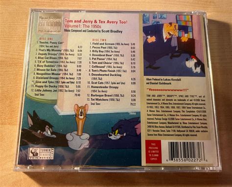 Tom and Jerry & Tex Avery Too! 2-Disc Soundtrack CD Mint Sealed Rare | #4599086853