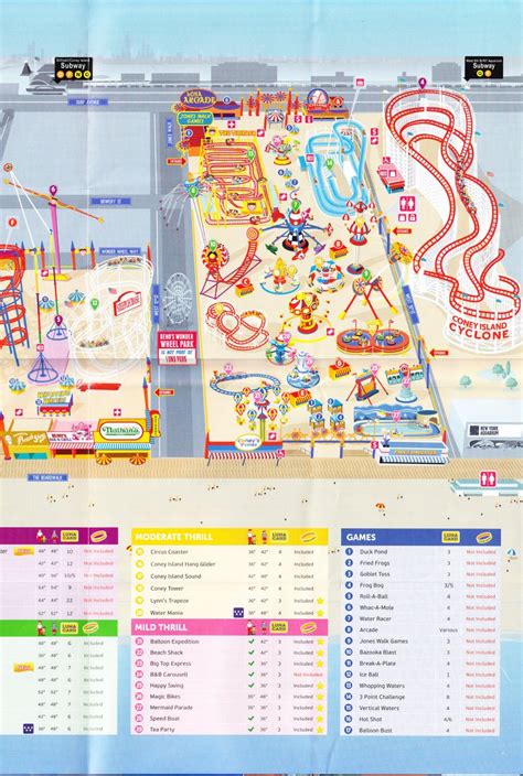 Luna Park (Coney Island) - 2014 Park Map