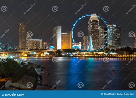 Night View of Singapore stock photo. Image of modern - 15699800