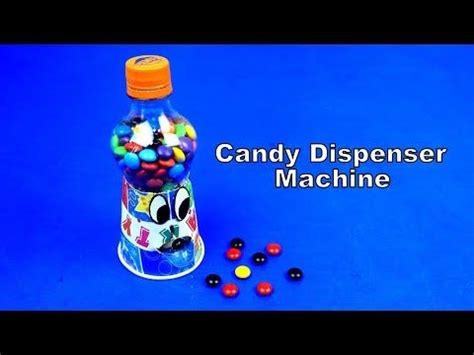 How to make Gumball Candy Dispenser Machine from PLASTIC BOTTLE DIY Mini Candy Machine at Home ...