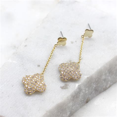 Clover Dangle Earrings - Best of Everything | Online Shopping