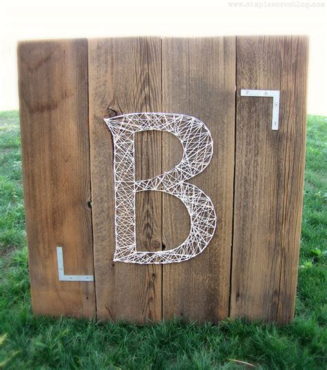 Monogram String Art Using Upcycled Pallet Boards