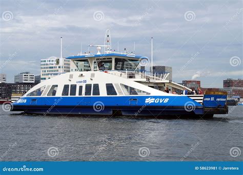 Dutch Passenger Ferry - Amsterdam Editorial Photo - Image of public ...