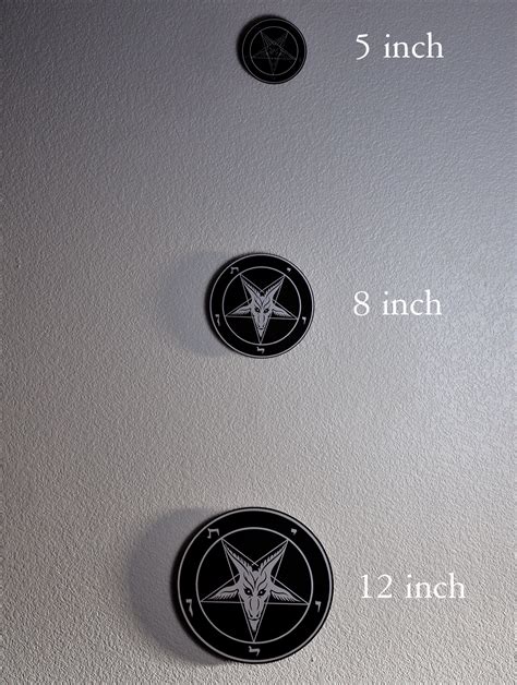 Round Baphomet HD Metal Ritual Plaque – Satanme