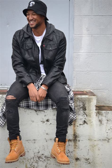 BLACK FASHION — Simanu . 22 . Florida ... | Timberland outfits men, Modern mens fashion, Casual ...