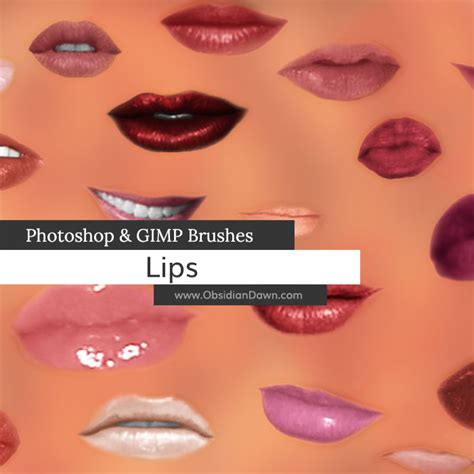 Lips - Mouth Photoshop and GIMP Brushes by redheadstock on DeviantArt