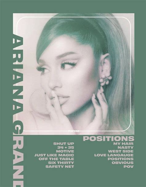 Positions Ariana Grande 8 X 10 Album Poster - Etsy | Ariana grande ...