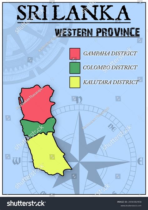 Map Western Province Sri Lanka Political Stock Illustration 2058382958 | Shutterstock