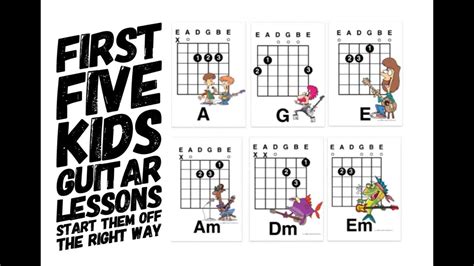 Guitar Lessons For Kids: First Five Lesson Plans and easy chords for ...