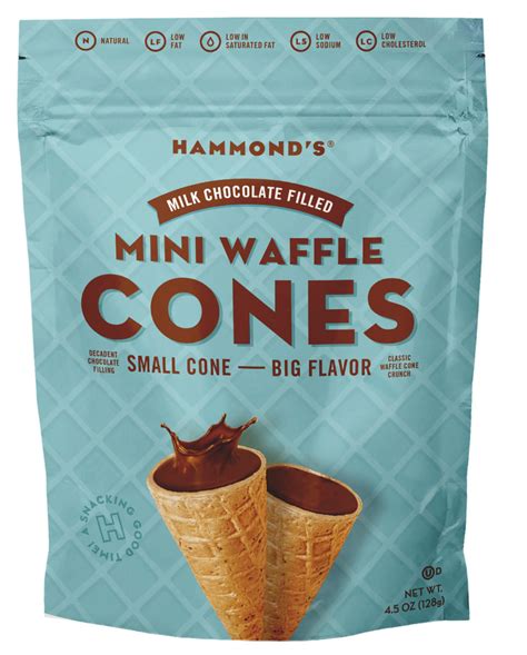 Milk Chocolate Filled Mini Waffle Cones