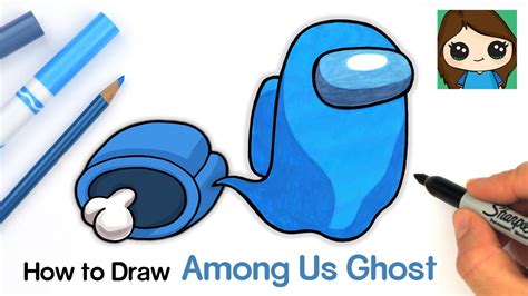 How To Draw Among Us Ghost Character Easy Draw Tutorial Drawings ...