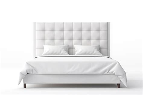 Premium AI Image | Bed isolated on white front view