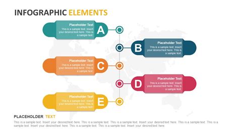 5 Steps Vertical Banners Timeline Template - SlideModel