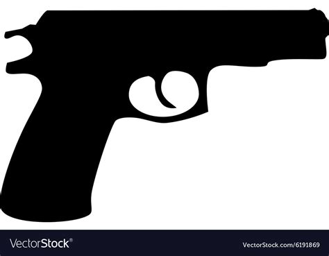 Gun silhouette Royalty Free Vector Image - VectorStock