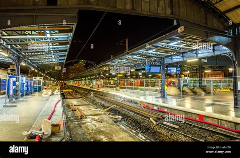 Track engineering works at Paris-Est railway station in France Stock ...