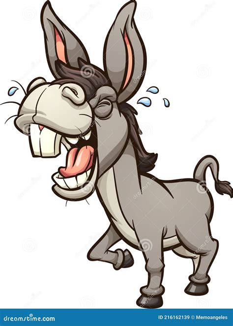 The Donkey Laughing And Wearing Glasses Vector Illustration ...