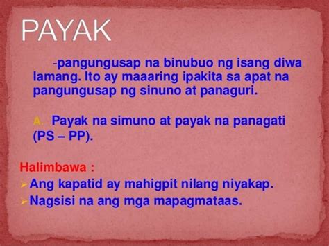 Halimbawa Ng Buong Simuno At Payak Na Simuno