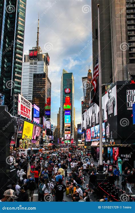 Busy Street on Time Square in NYC Editorial Stock Image - Image of tourism, cityscape: 131021729