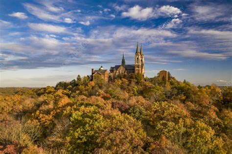 Aerial view of Holy Hill, Wisconsin, United States - Stock Image - F039/2391 - Science Photo Library