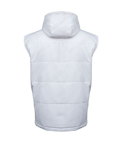 Deion Sanders College Gameday 2023 White Vest - Hooded Puffer Vest